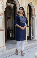 Rayon Embroidered Kurta