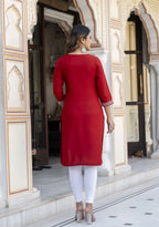 Rayon Embroidered Kurta
