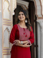 Rayon Embroidered Kurta