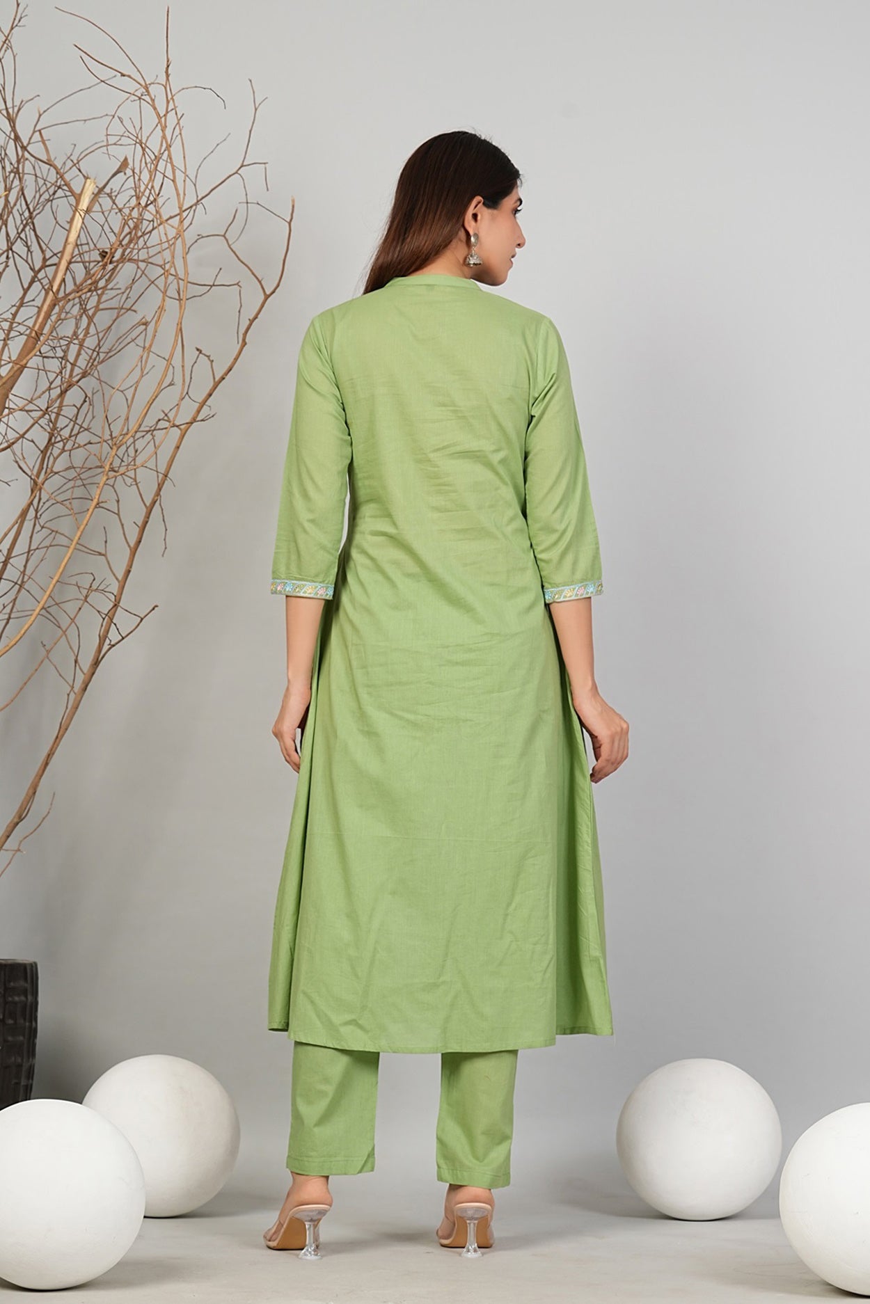 Cotton Embroidered Kurta Set