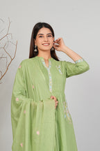Cotton Embroidered Kurta Set