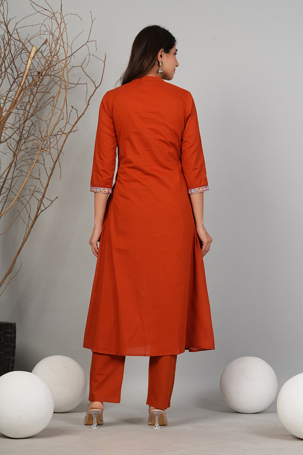 Cotton Embroidered Kurta Set