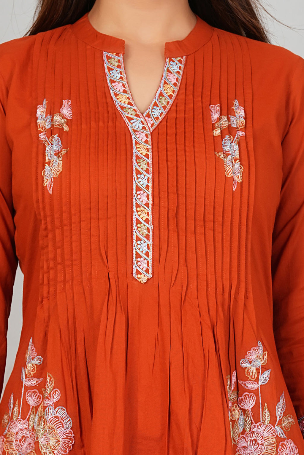 Cotton Embroidered Kurta Set