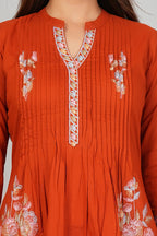 Cotton Embroidered Kurta Set