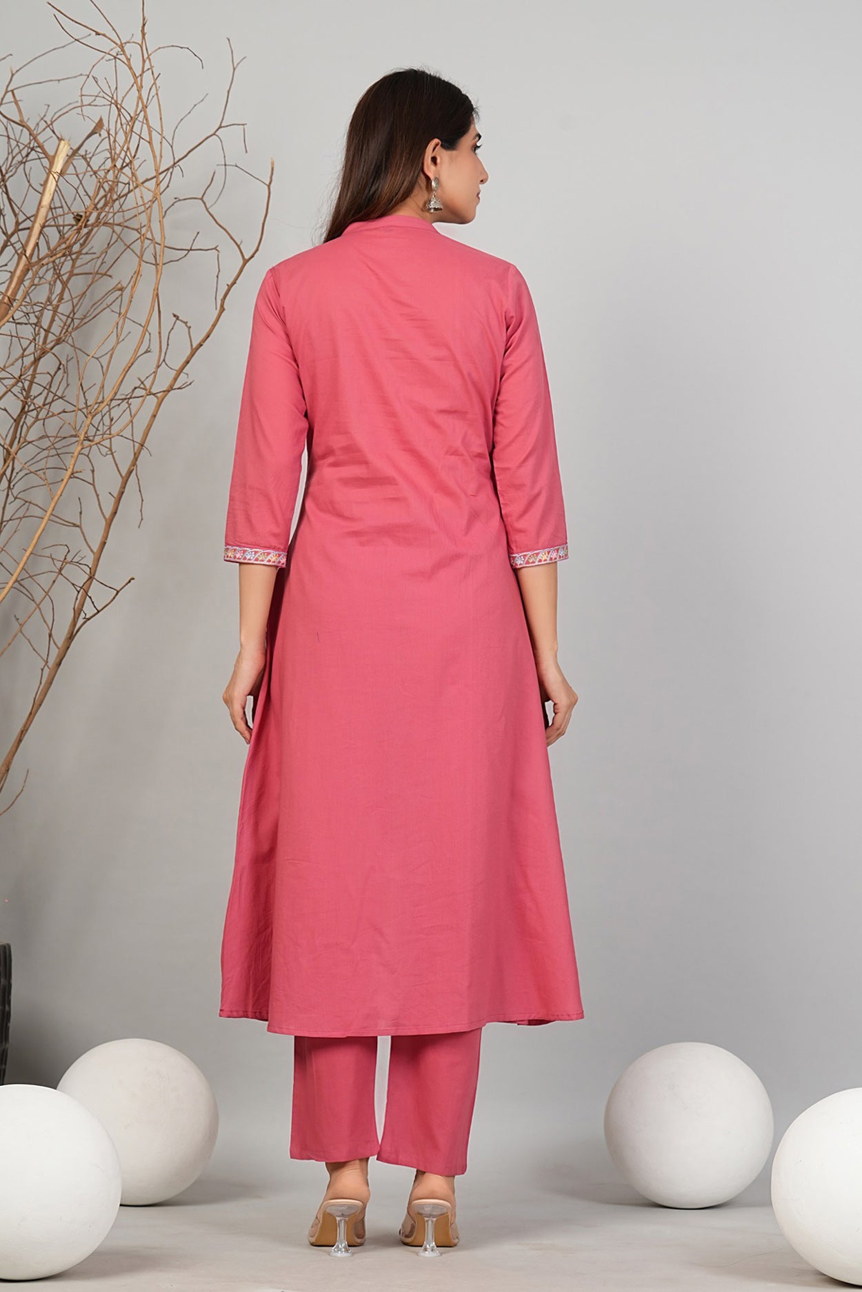 Cotton Embroidered Kurta Set