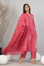 Cotton Embroidered Kurta Set