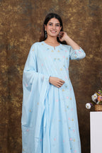 Cotton Embroidered Kurta Set