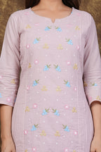 Cotton Embroidered Kurta Set