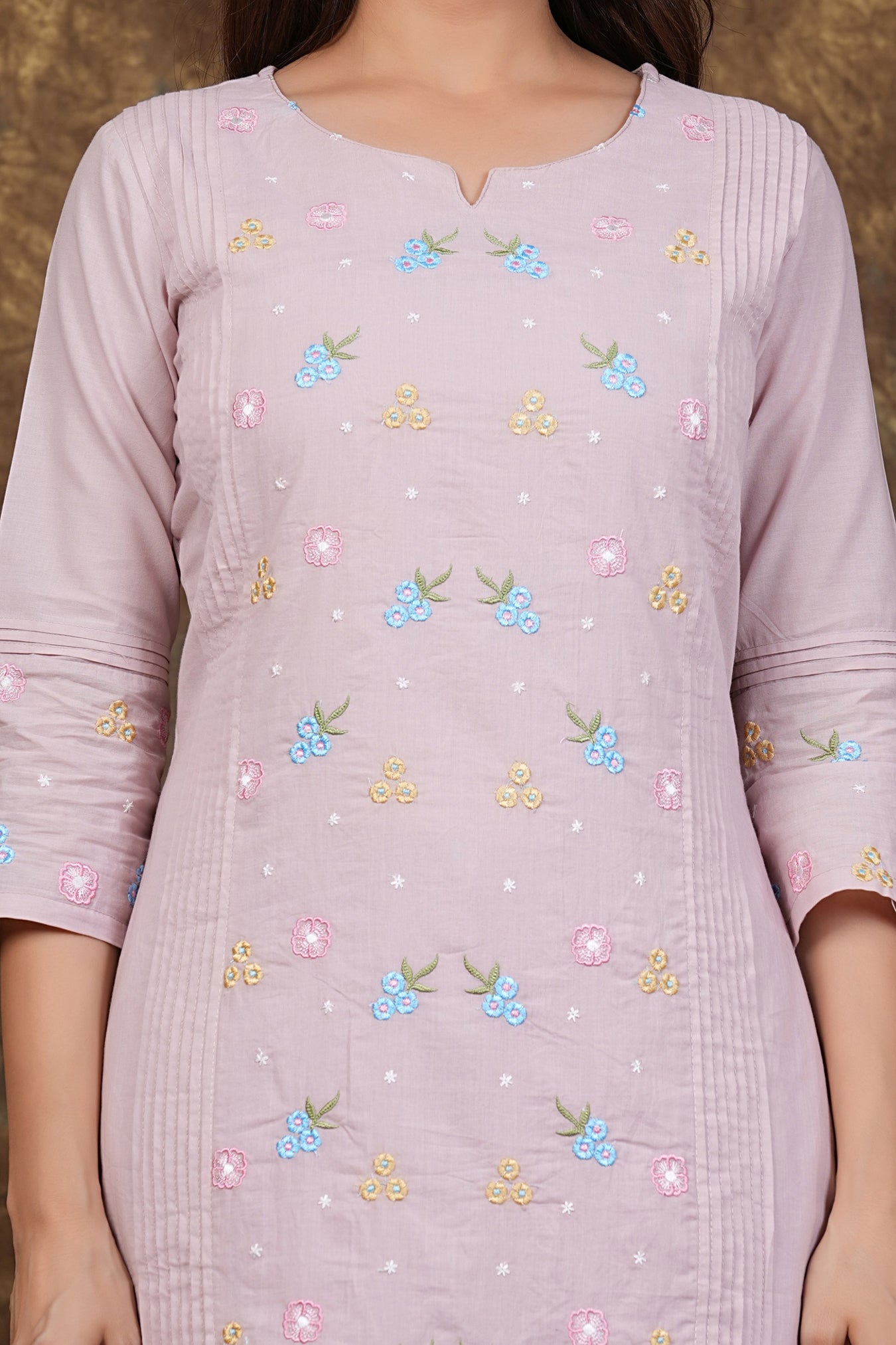 Cotton Embroidered Kurta Set