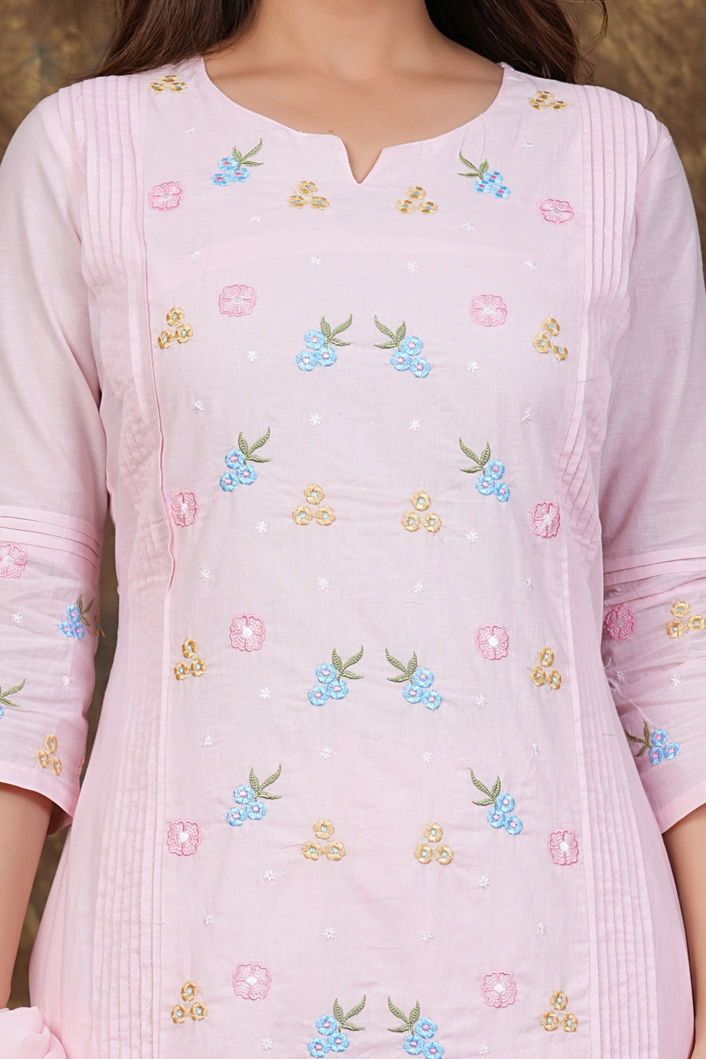 Cotton Embroidered Kurta Set