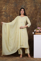 Cotton Embroidered Kurta Set