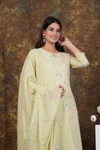 Cotton Embroidered Kurta Set