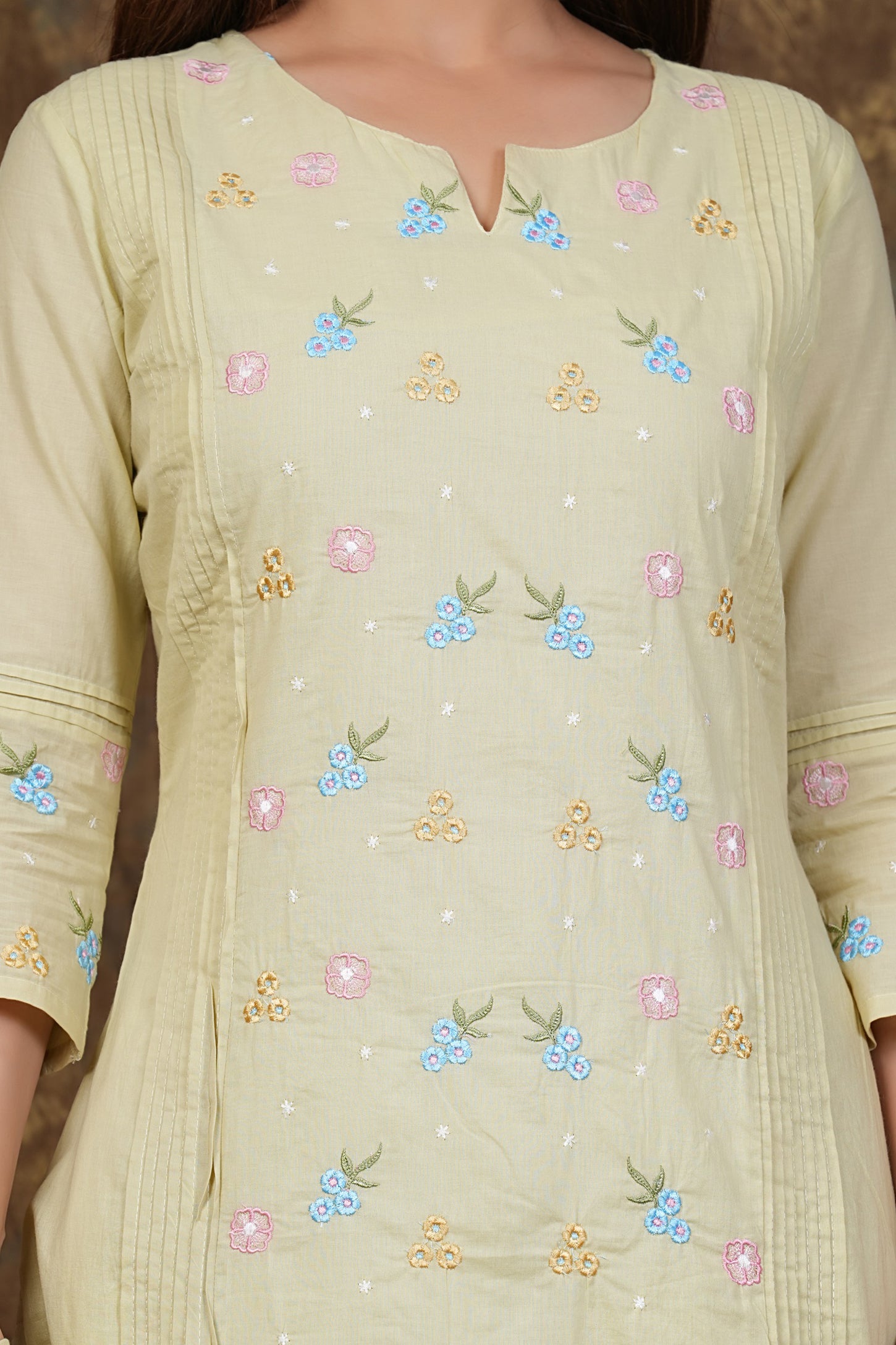 Cotton Embroidered Kurta Set