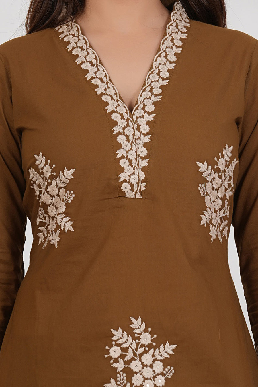 Cotton Embroidered Kurta Set