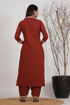 Cotton Embroidered Kurta Set