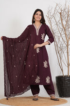 Cotton Embroidered Kurta Set