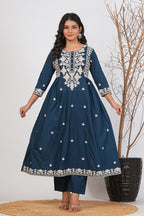 Cotton Embroidered Kurta Set