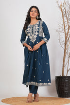Cotton Embroidered Kurta Set