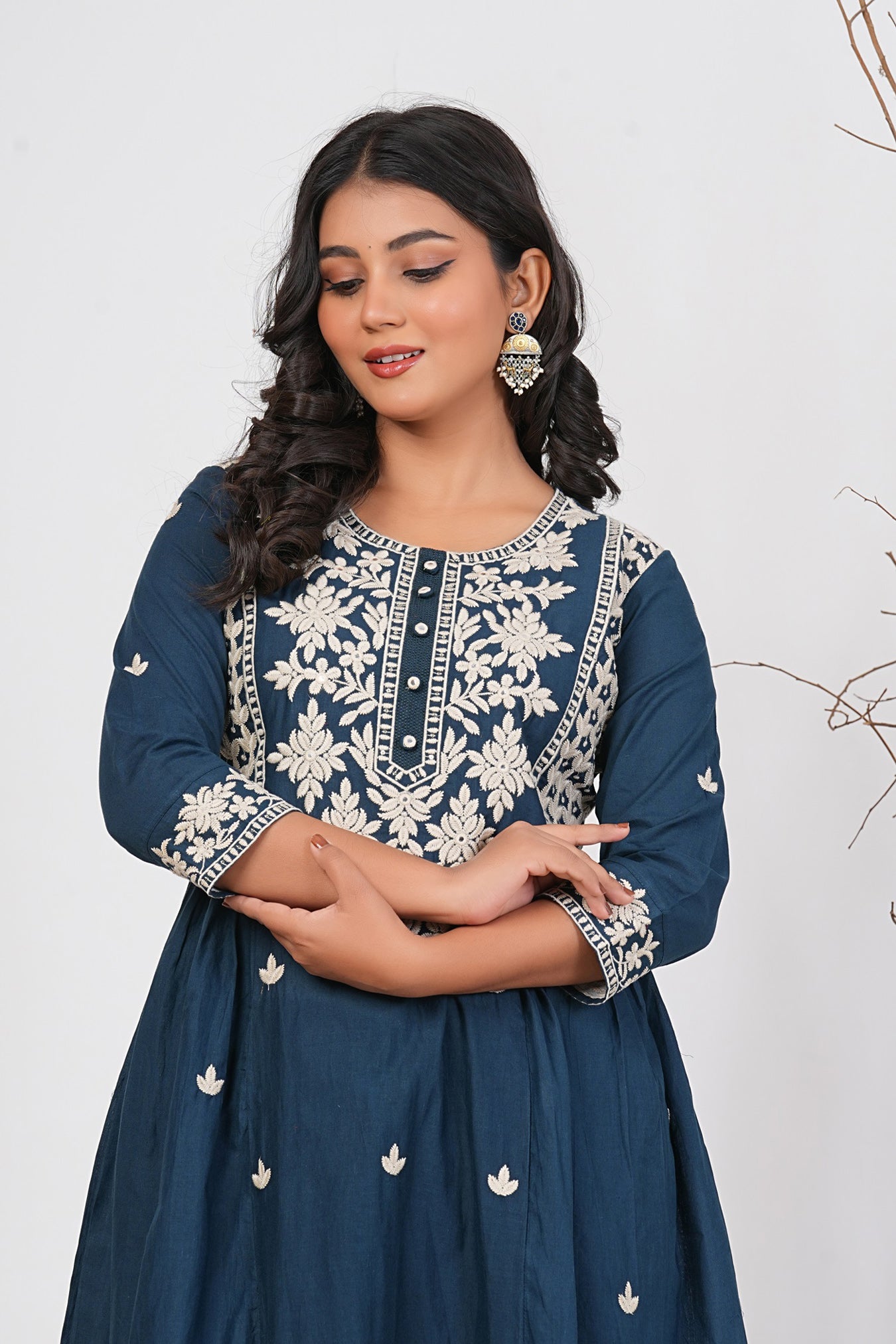 Cotton Embroidered Kurta Set
