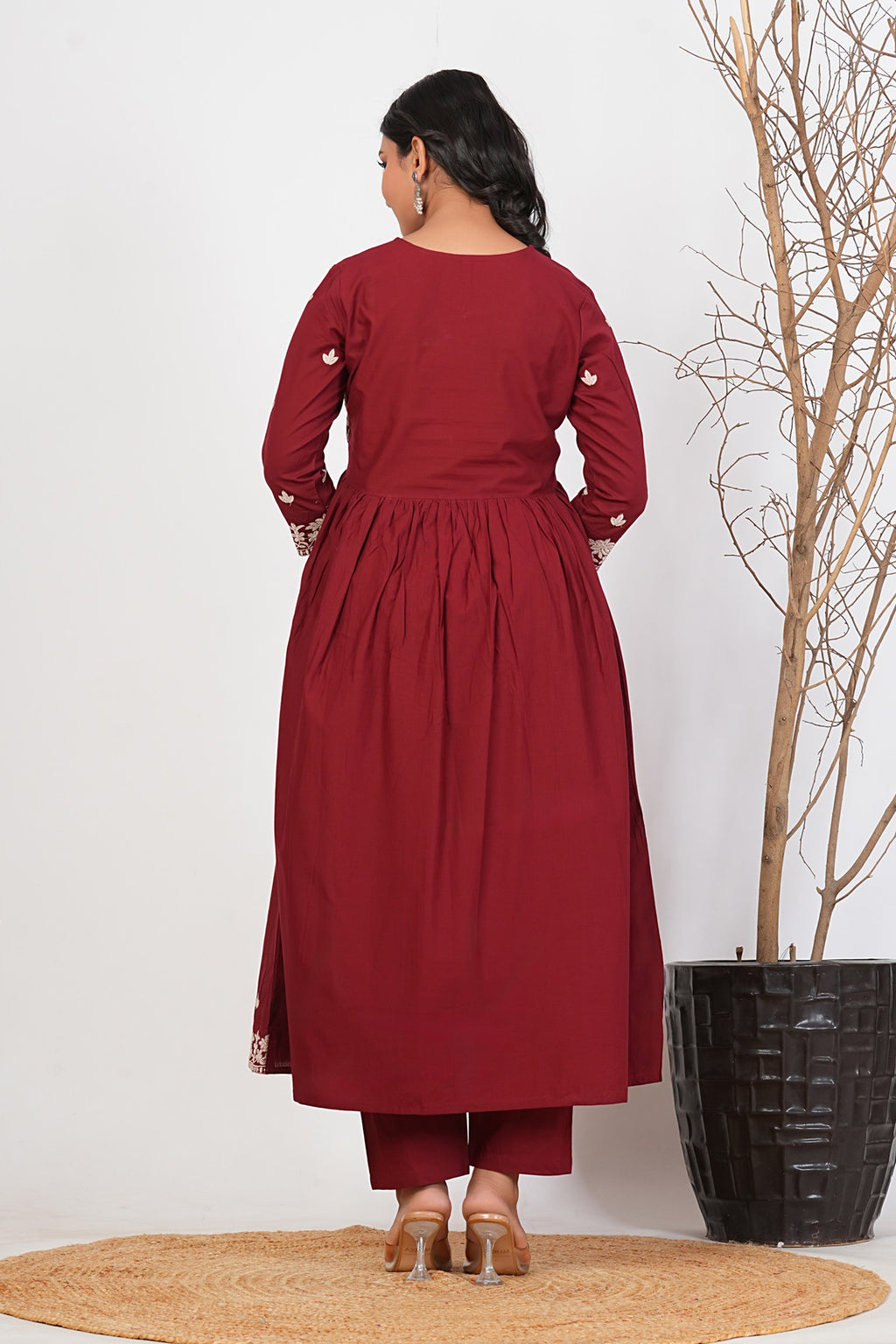 Cotton Embroidered Kurta Set