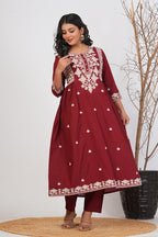 Cotton Embroidered Kurta Set
