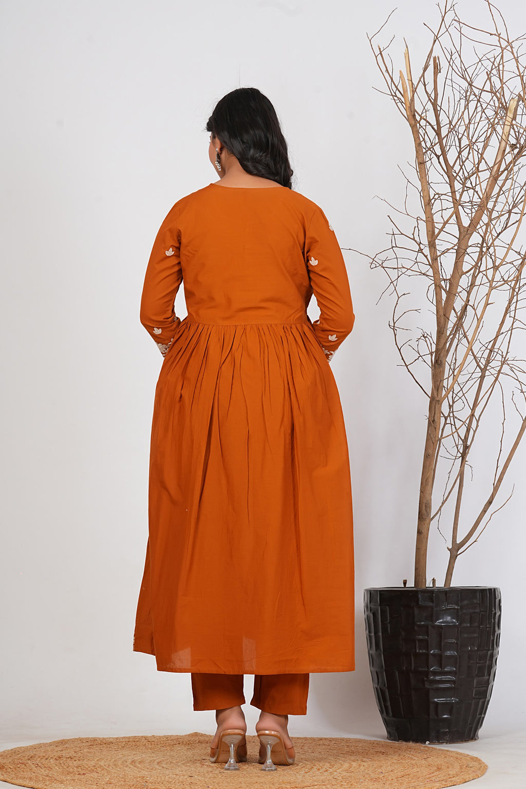 Cotton Embroidered Kurta Set