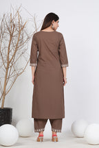 Cotton Embroidered Kurta Set