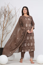 Cotton Embroidered Kurta Set