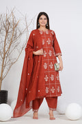 Cotton Embroidered Kurta Set