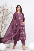 Cotton Embroidered Kurta Set