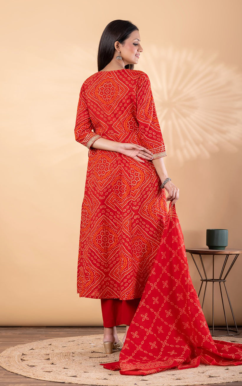 Cotton Embroidered Kurta Set