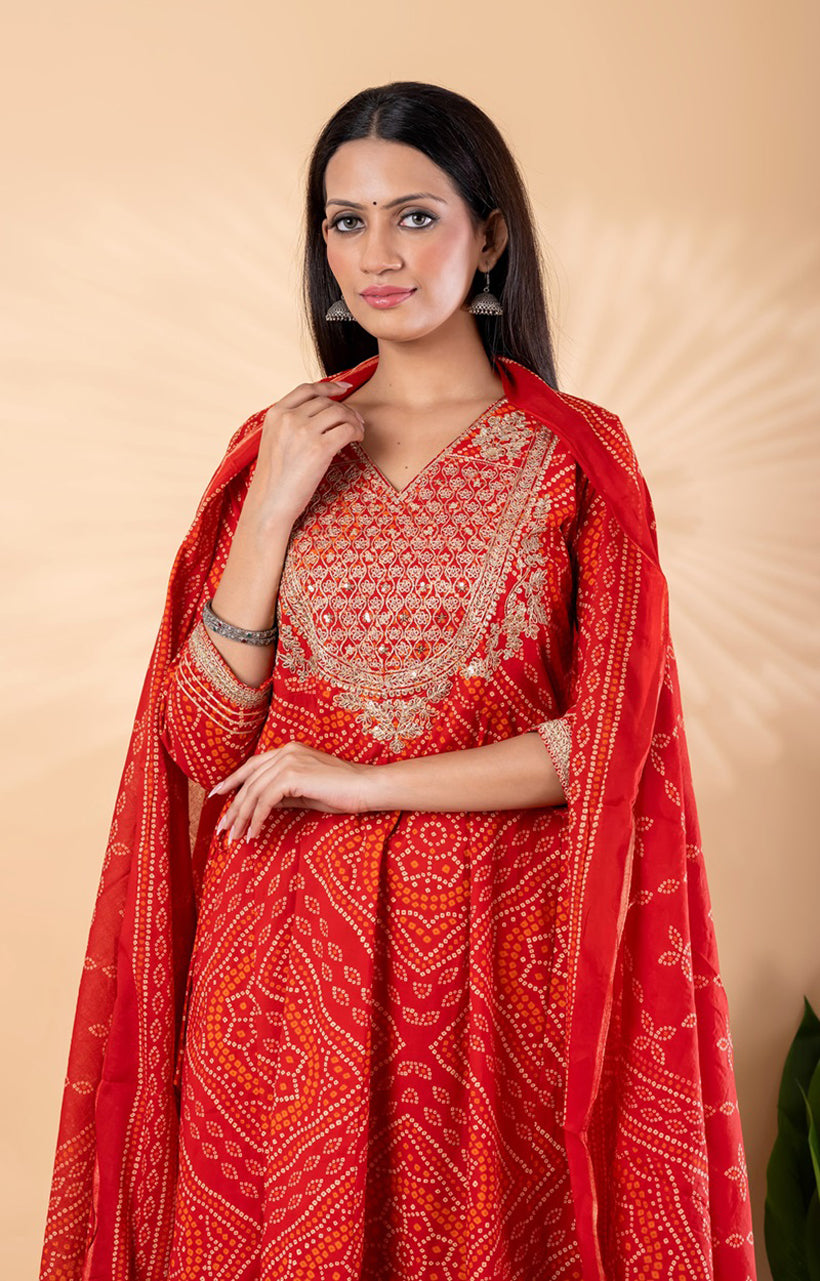 Cotton Embroidered Kurta Set