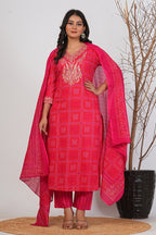 Cotton Embroidered Kurta Set