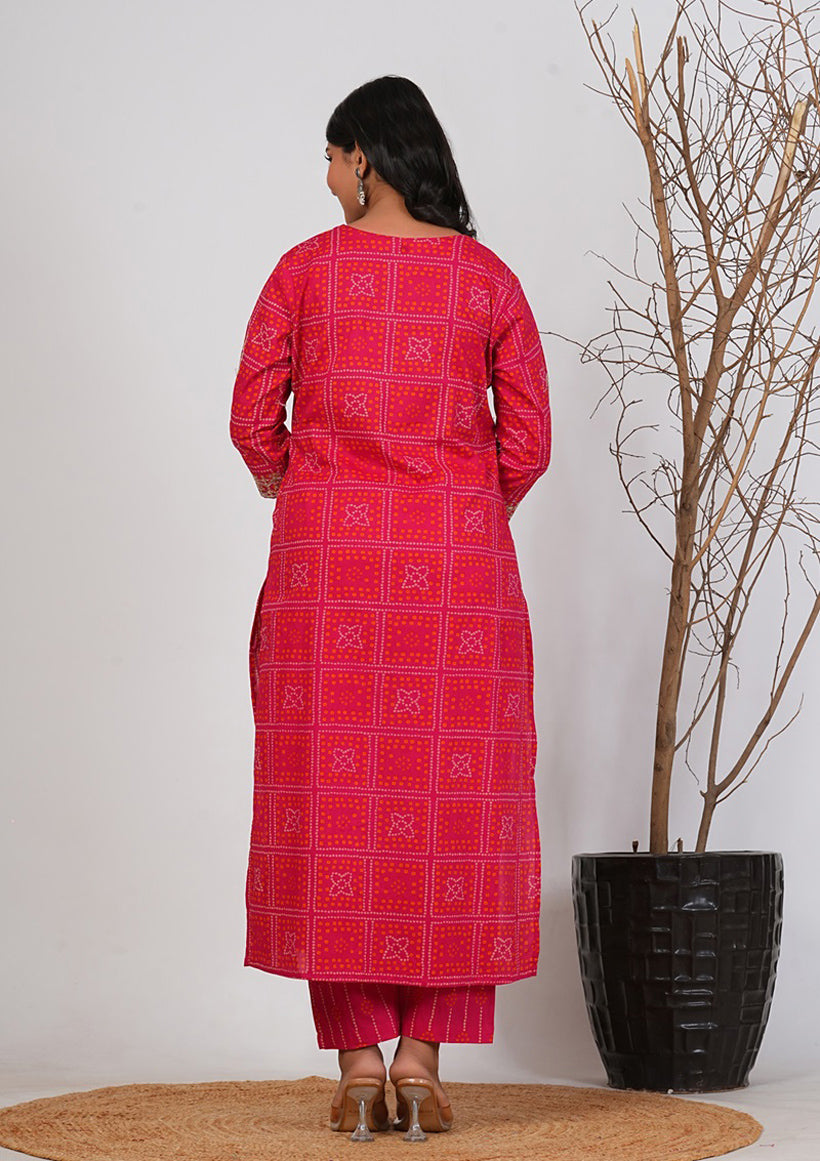 Cotton Embroidered Kurta Set