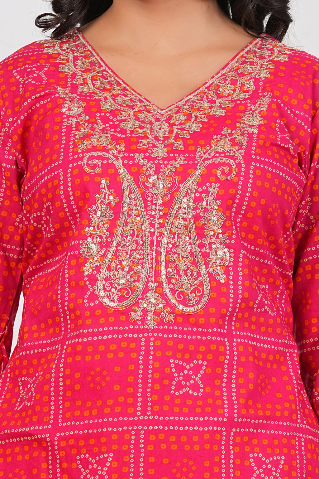 Cotton Embroidered Kurta Set