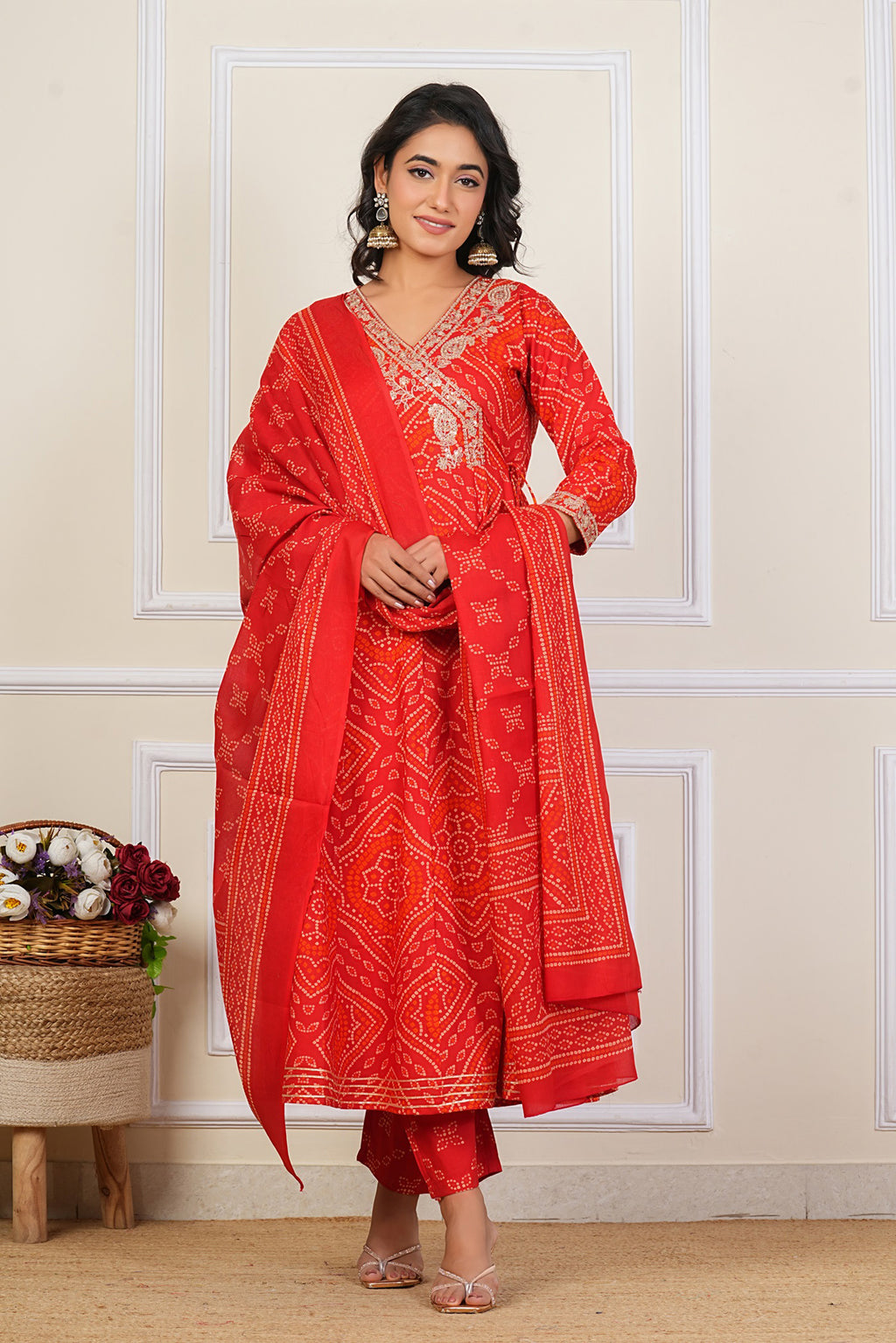Cotton Embroidered Kurta Set
