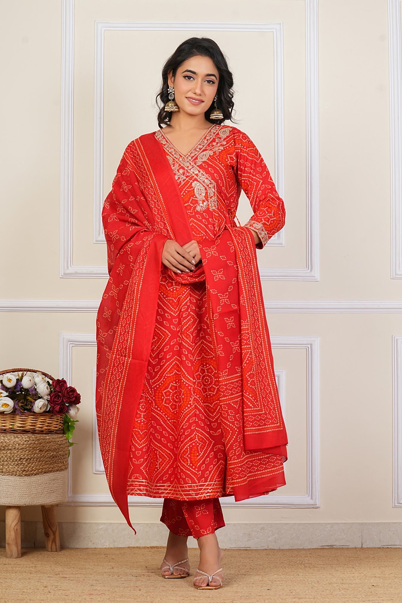 Cotton Embroidered Kurta Set