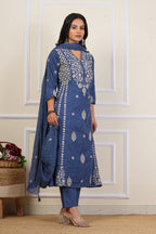 Cotton Embroidered Kurta Set