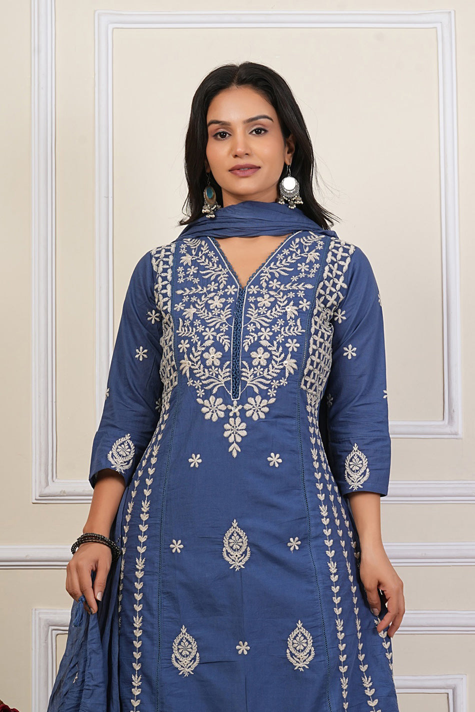 Cotton Embroidered Kurta Set
