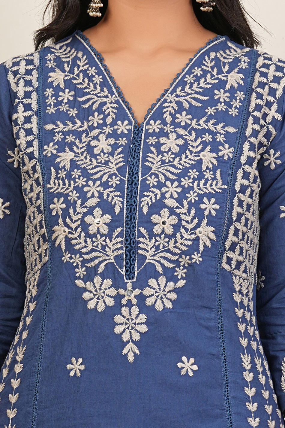 Cotton Embroidered Kurta Set
