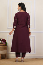 Cotton Embroidered Kurta Set