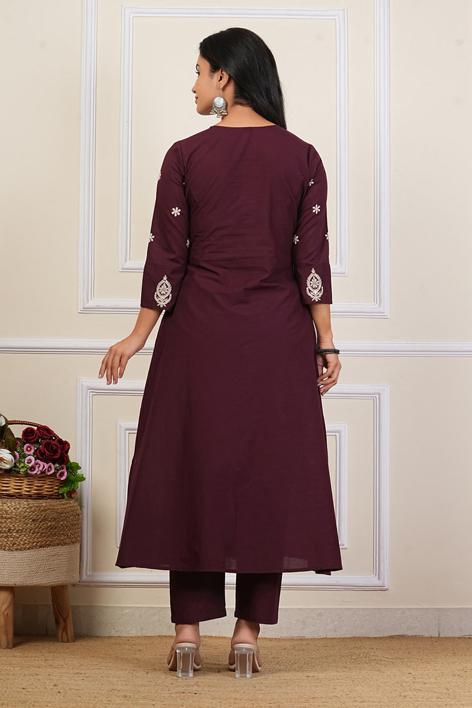 Cotton Embroidered Kurta Set