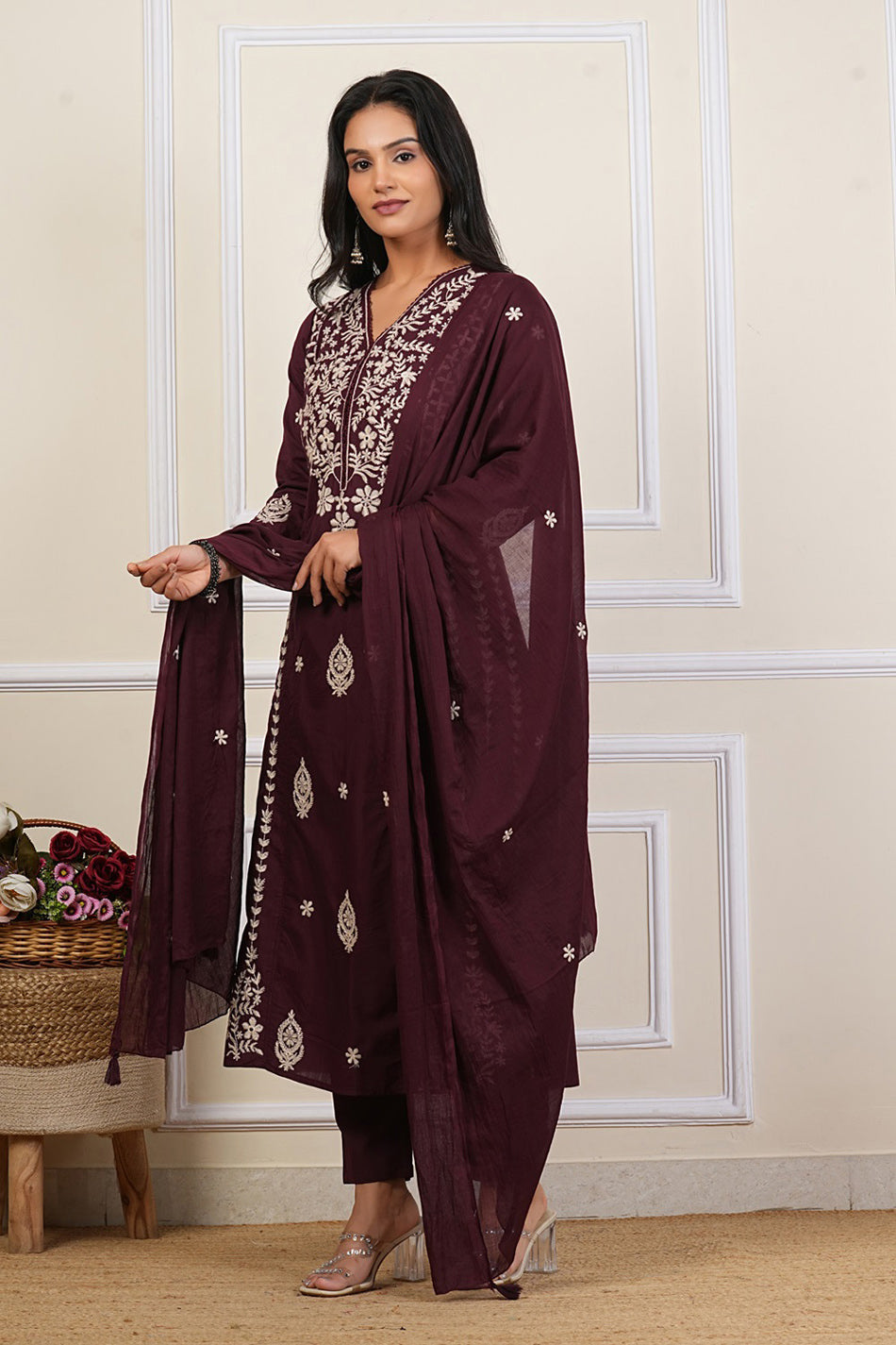 Cotton Embroidered Kurta Set