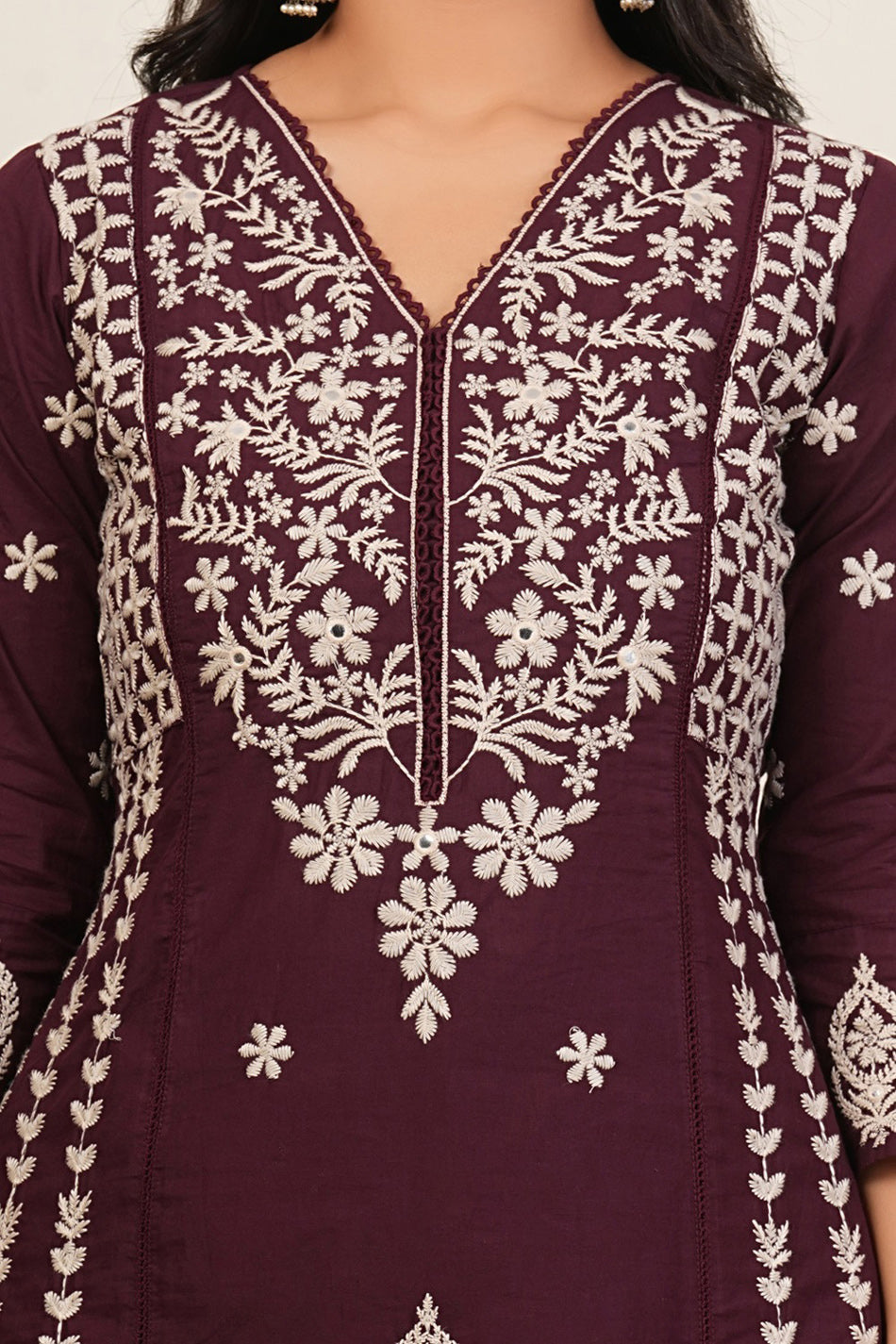 Cotton Embroidered Kurta Set
