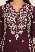 Cotton Embroidered Kurta Set