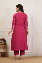 Cotton Embroidered Kurta Set
