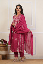 Cotton Embroidered Kurta Set