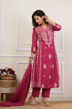 Cotton Embroidered Kurta Set