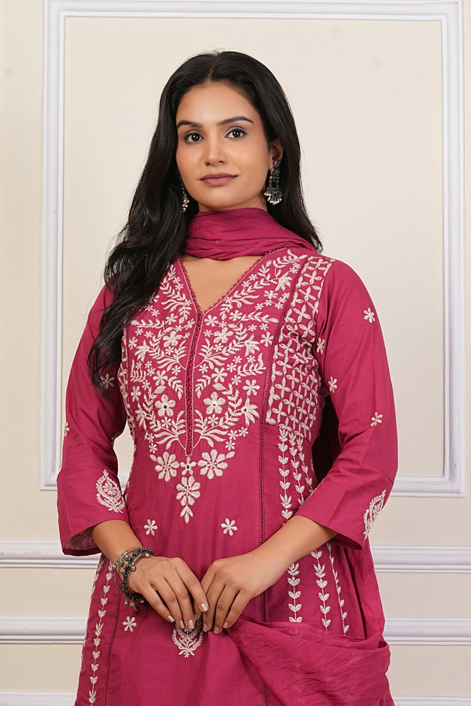 Cotton Embroidered Kurta Set