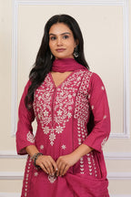 Cotton Embroidered Kurta Set